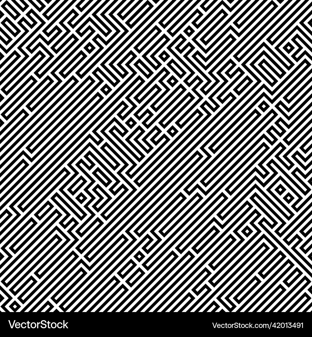 Complex Maze Pattern Background Vector Image