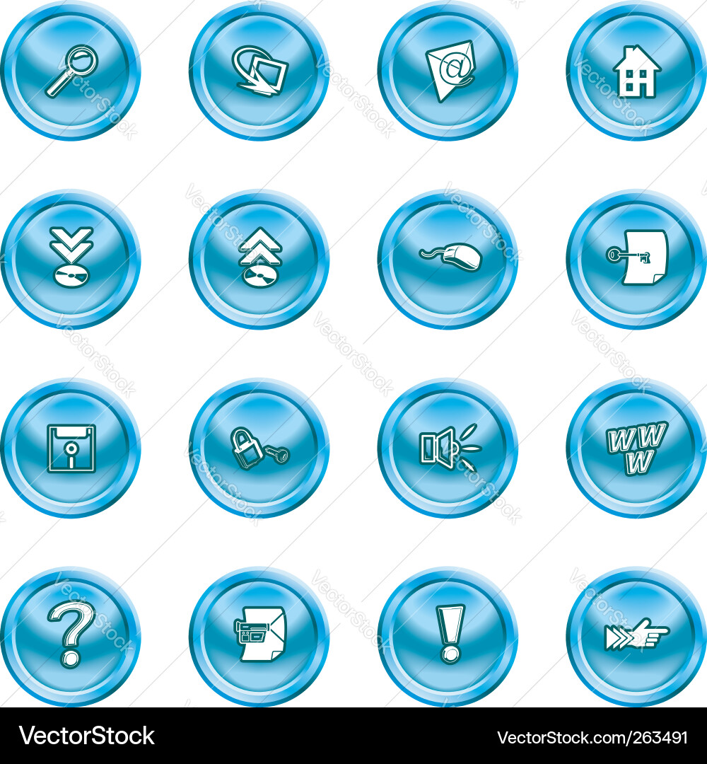 Computer and internet icons Vector Image