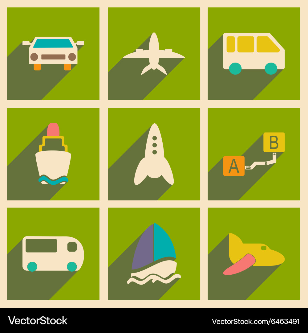 Flat with shadow concept and mobile application Vector Image