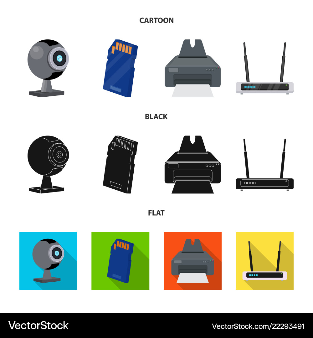 Isolated object of laptop and device sign set Isolated object of laptop and device sign set vector image