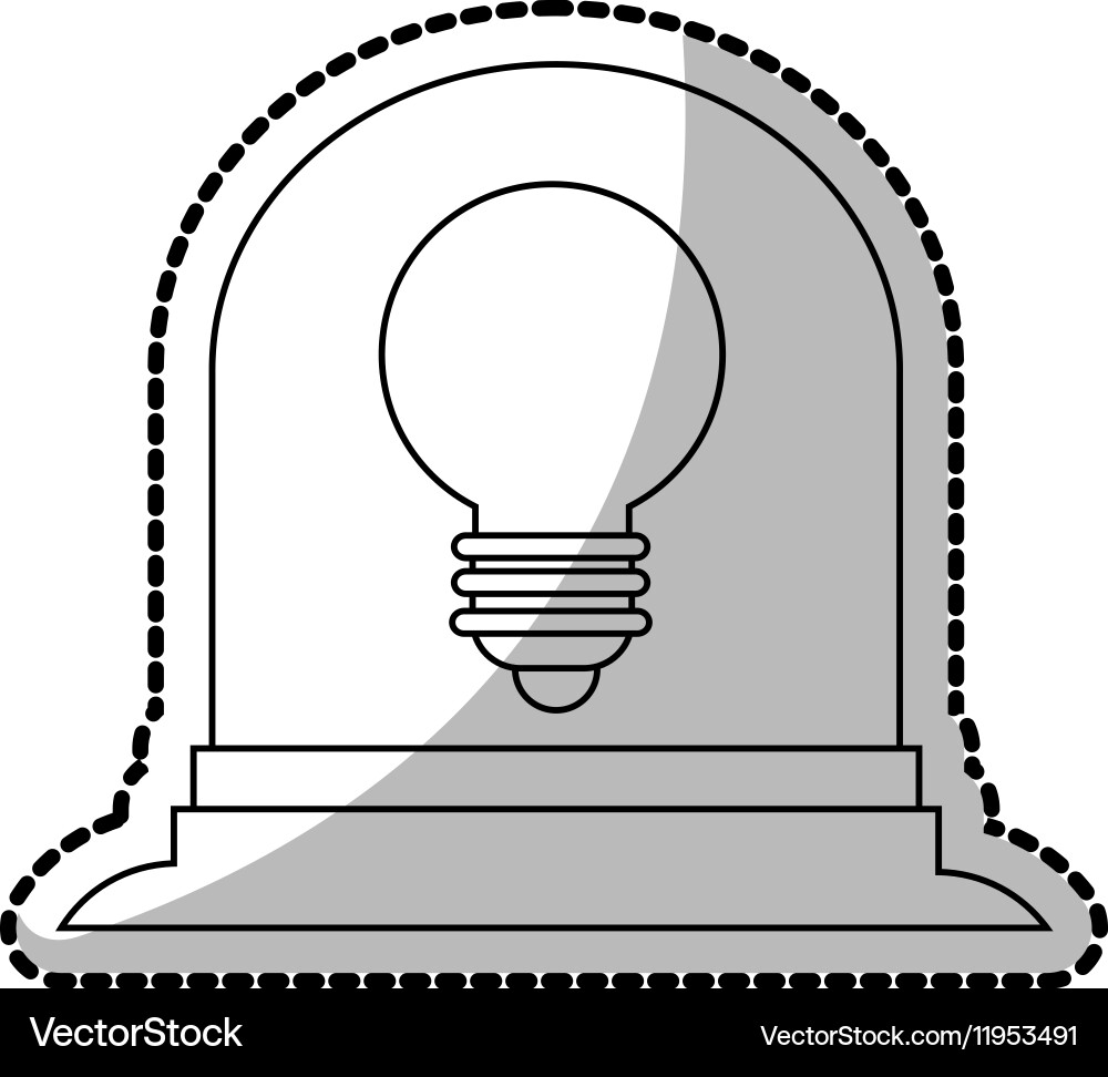 Isolated robot with light bulb design vector image
