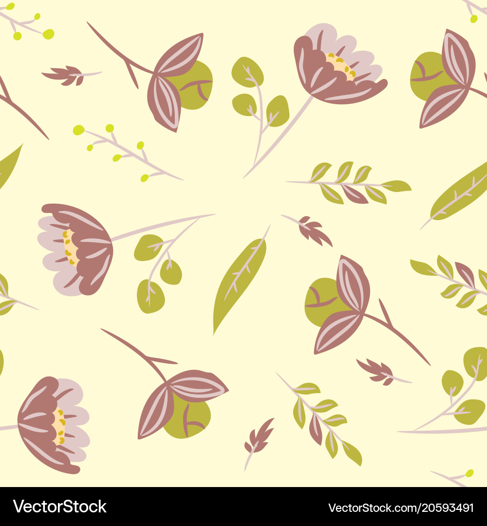 Leafy Botanical Pattern vector image