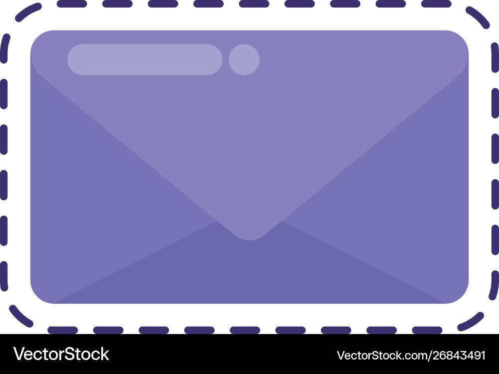 Patch envelope mail communication closed Vector Image