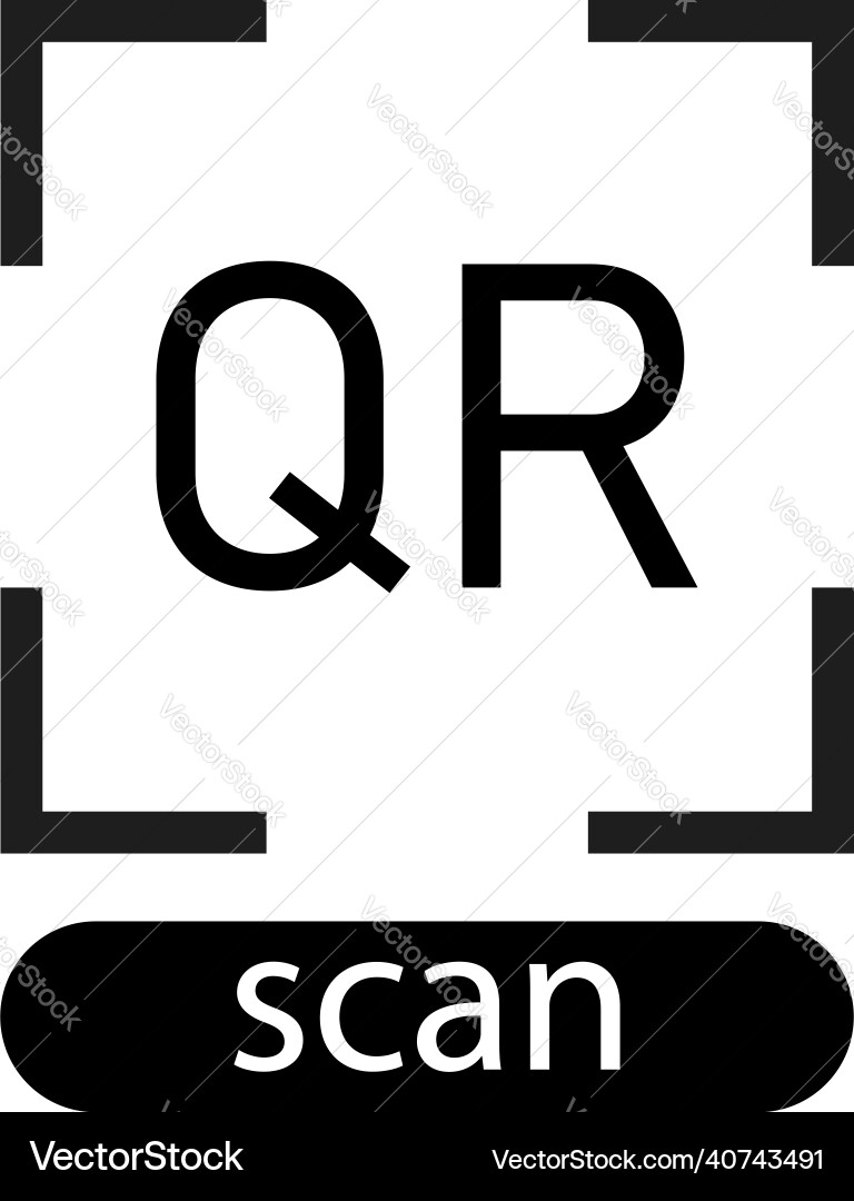 Qr code for scanning a smartphone data Qr code for scanning a smartphone data vector image