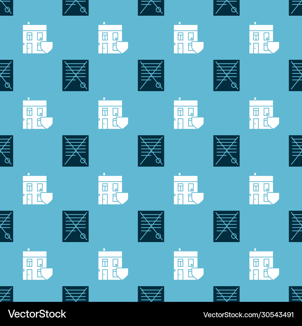 Set delete file document and house with shield Set delete file document and house with shield Vector Image