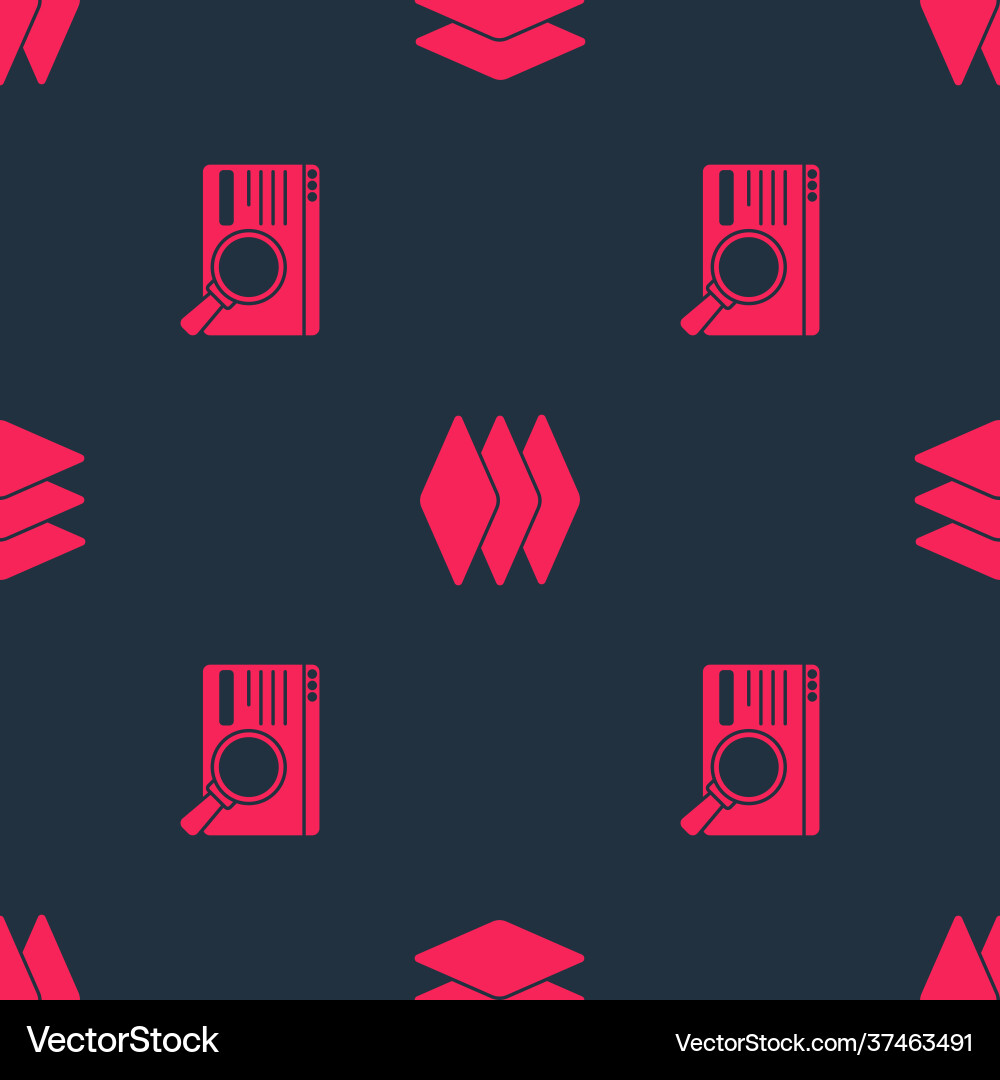 Set ui or ux design and layers on seamless pattern Set ui or ux design and layers on seamless pattern vector image