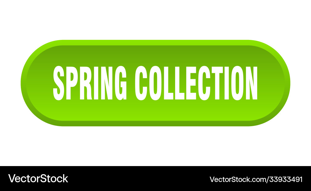 Spring collection button rounded sign on white vector image