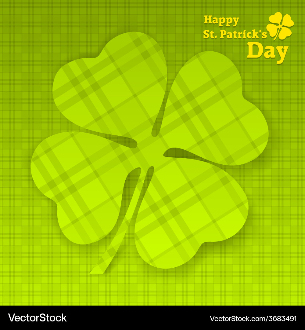 Tartan Clover Pattern vector image