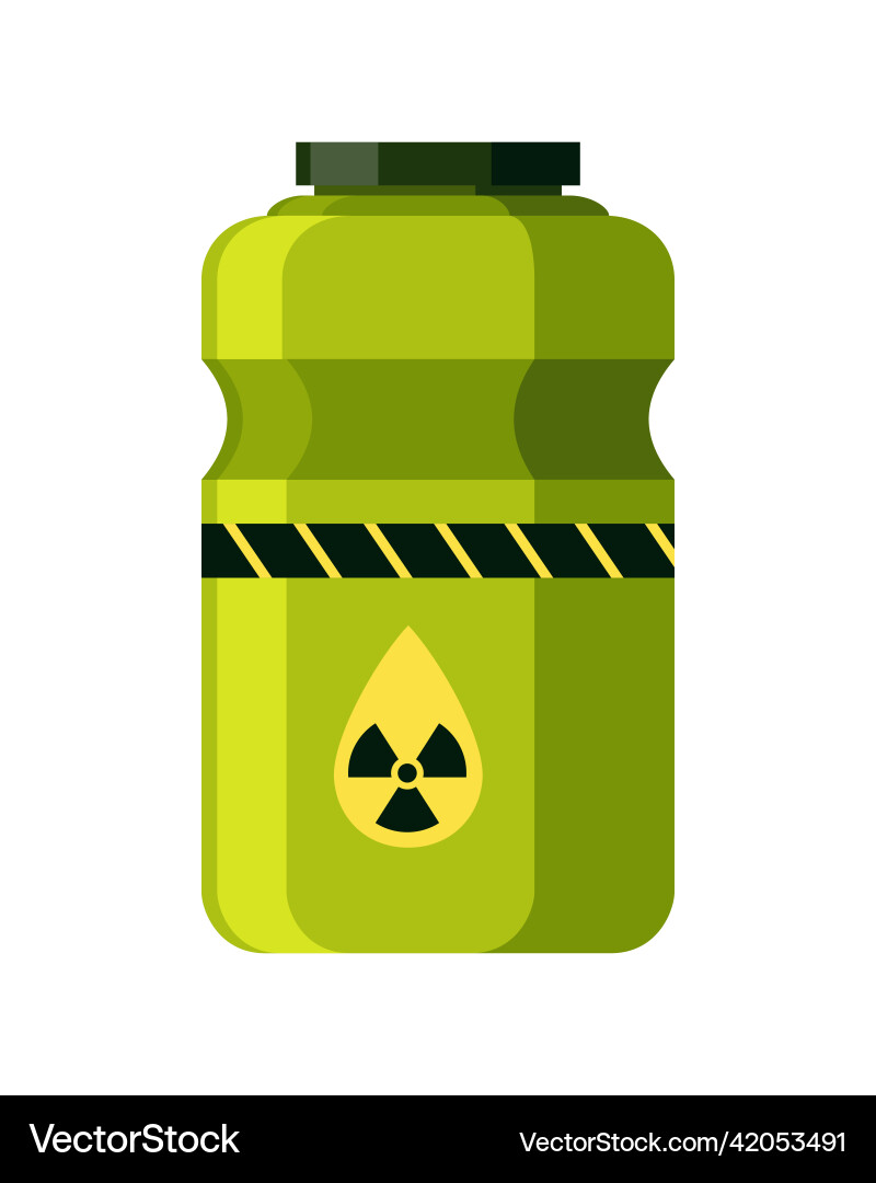Toxische chemische Fassstahltank mit radioaktivem Toxische chemische Fassstahltank mit radioaktivem vektorbild