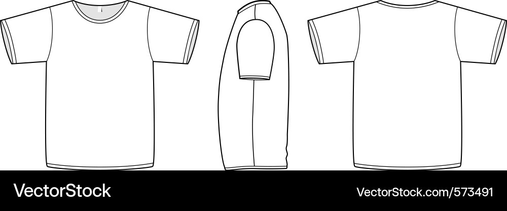 Unisex T-Shirt Template vector image
