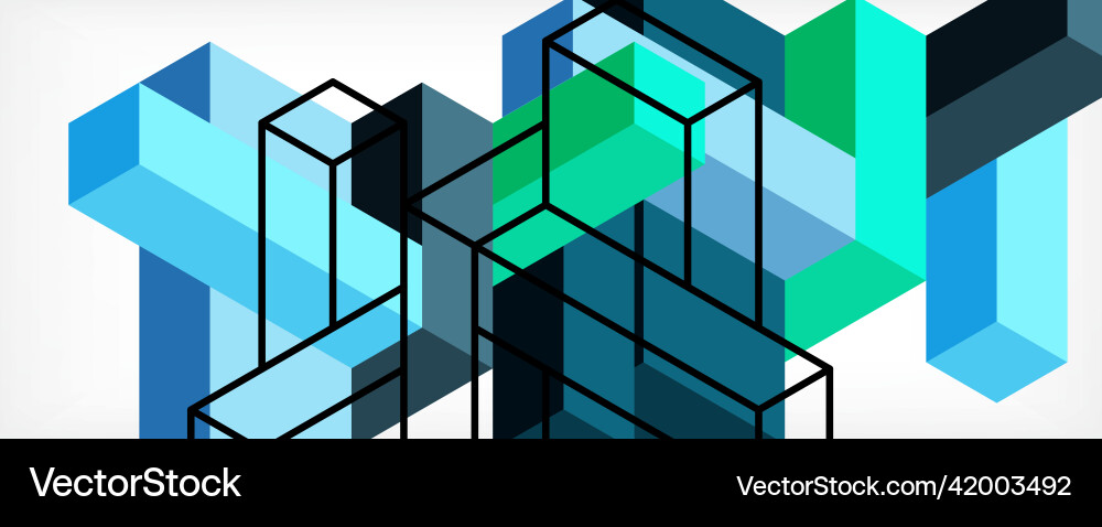Abstract background 3d cubes cubic elements Abstract background 3d cubes cubic elements vector image