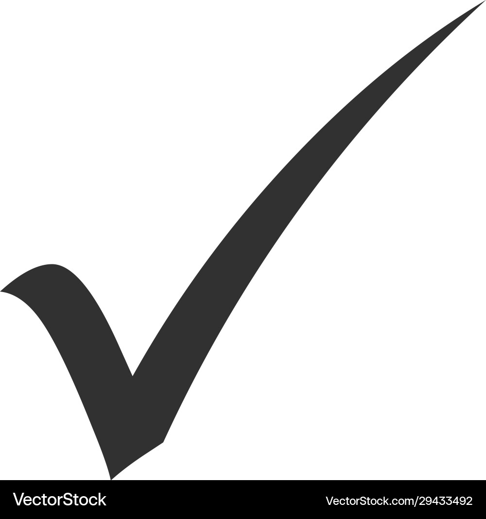 Check mark icon flat design style stock isolated Vector Image