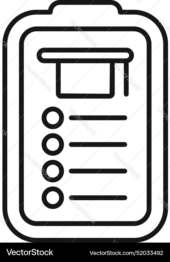 Clipboard showing checklist with checkboxes Clipboard showing checklist with checkboxes vector image