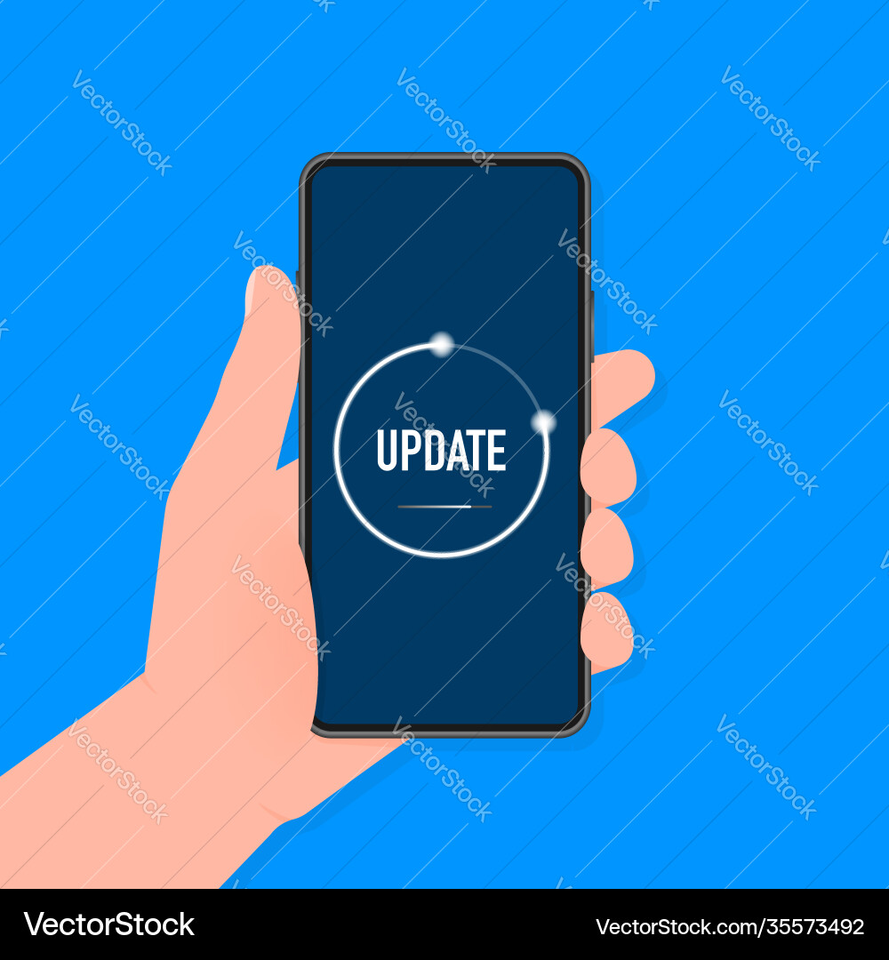Data update or synchronize with bar process Vector Image