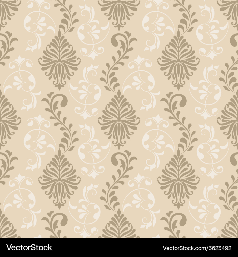 Elegant Damask Pattern Background vector image