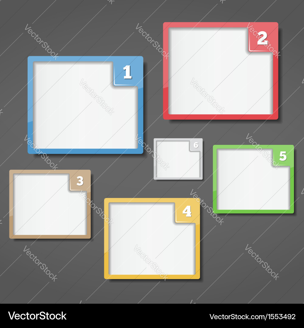 Frames with numbers vector image