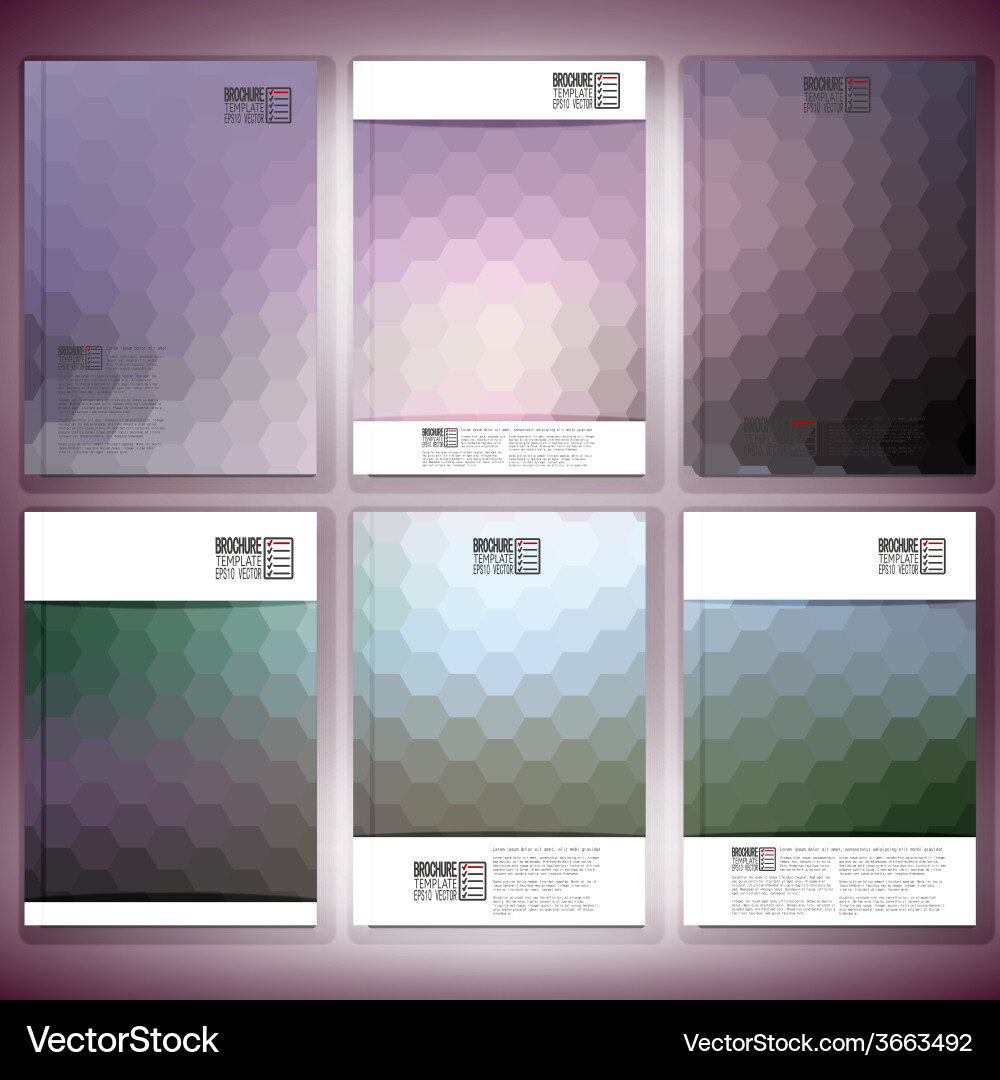 Geometric backgrounds abstract hexagonal patterns vector image