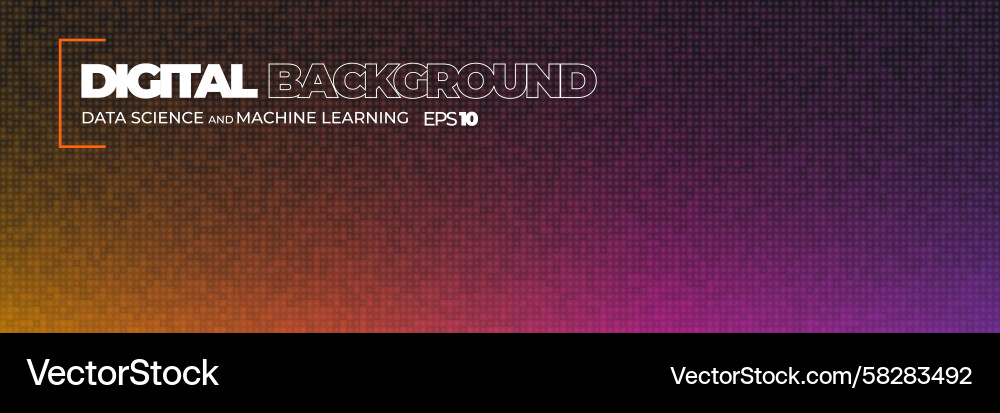 Glowing Data Grid Background Vector Image