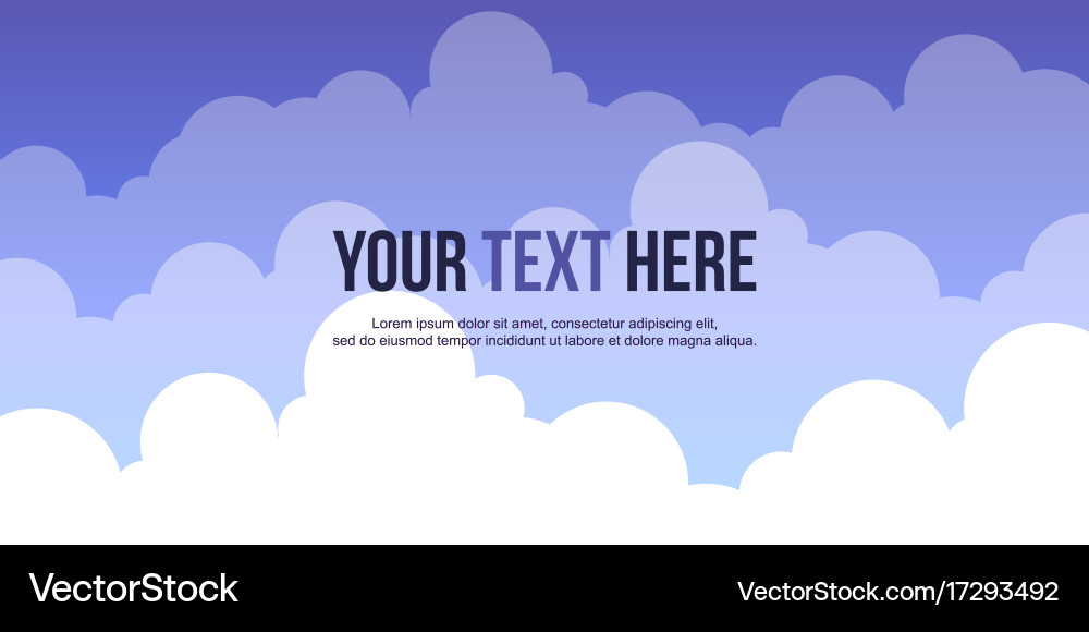Header website design with cloud background vector image