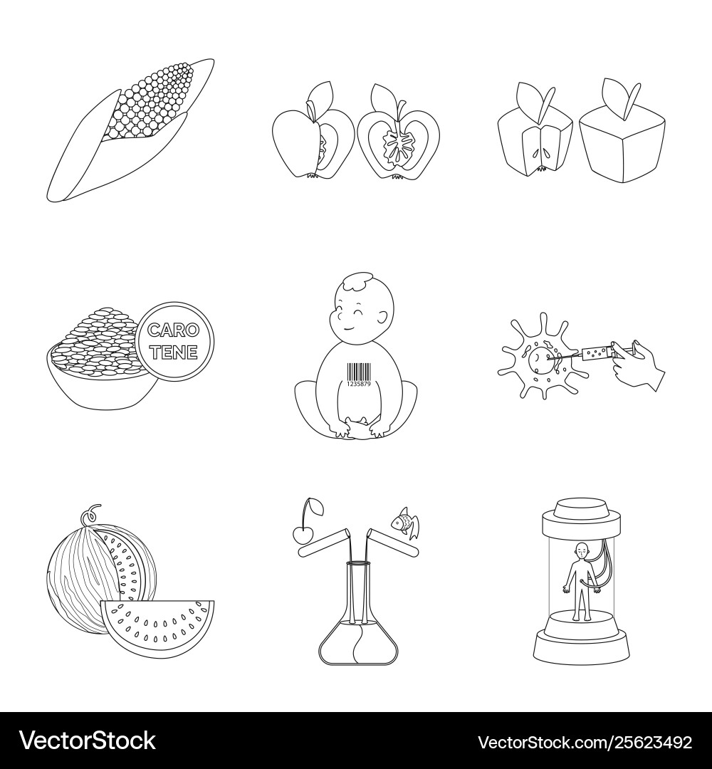 Isolated object genetic and science symbol set Isolated object genetic and science symbol set vector image