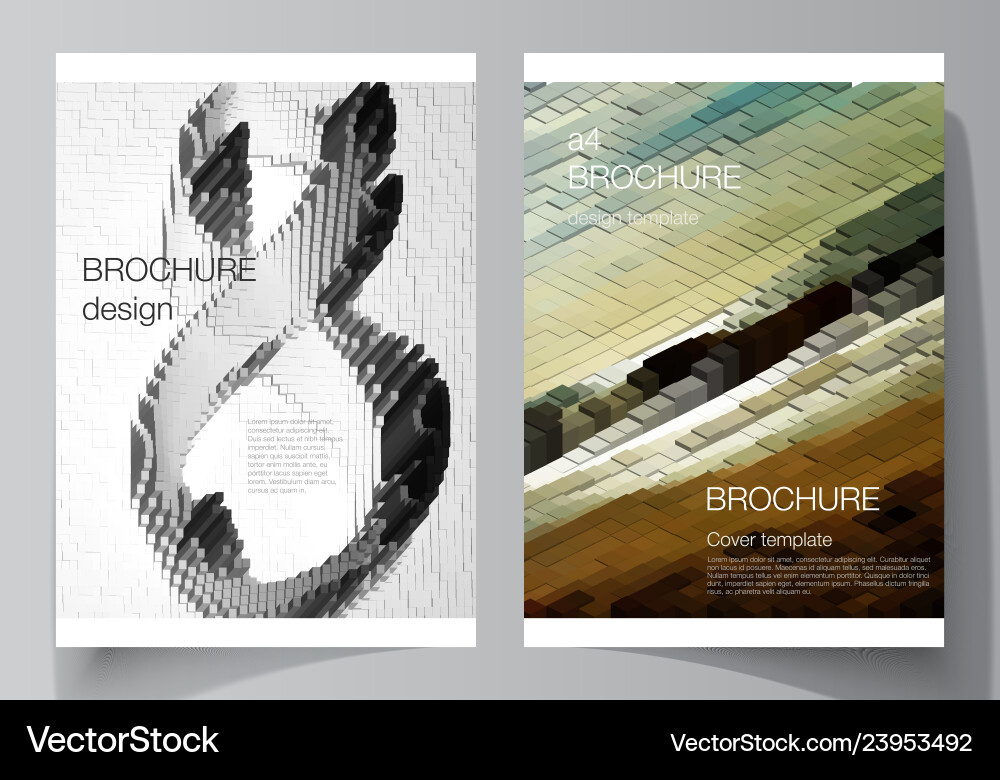 Layout of a4 format cover mockups design Vector Image