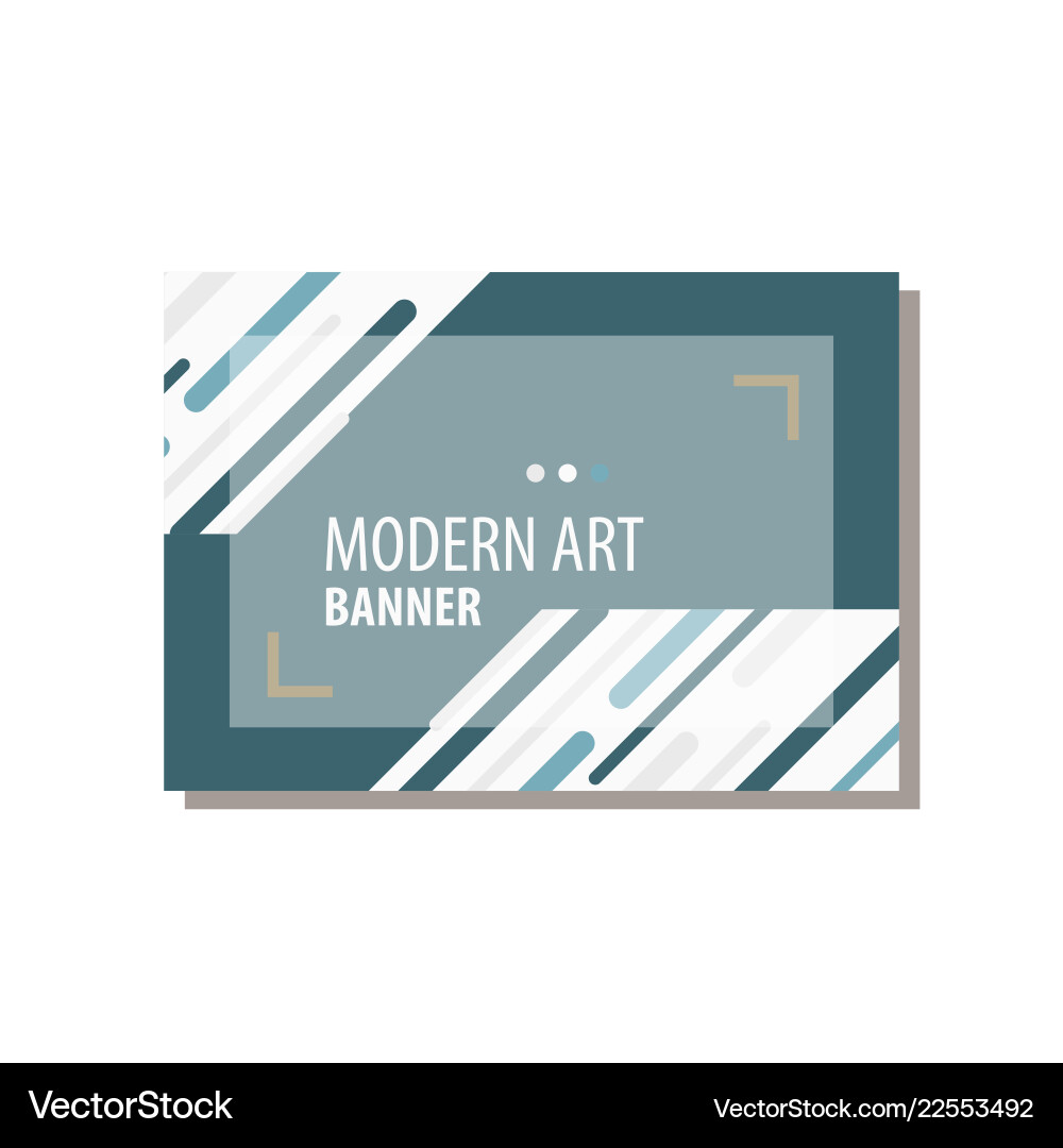 Modern art abstract banner square frame for text Vector Image