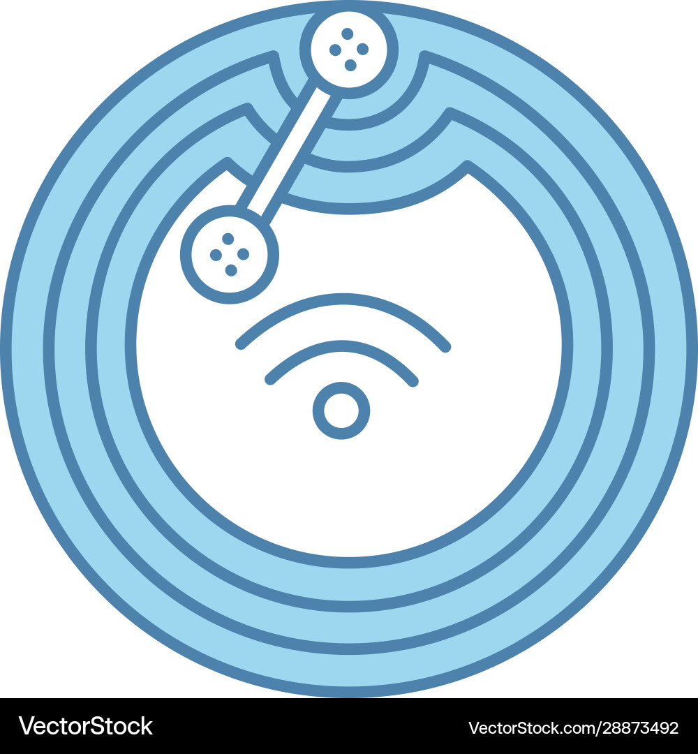 Nfc microchip color icon Nfc microchip color icon vector image