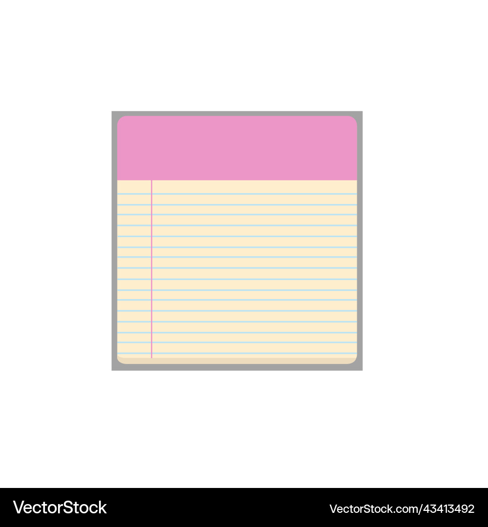 Notebook paper vector image