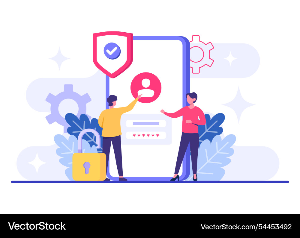 Password secure access data protection cyber Password secure access data protection cyber vector image