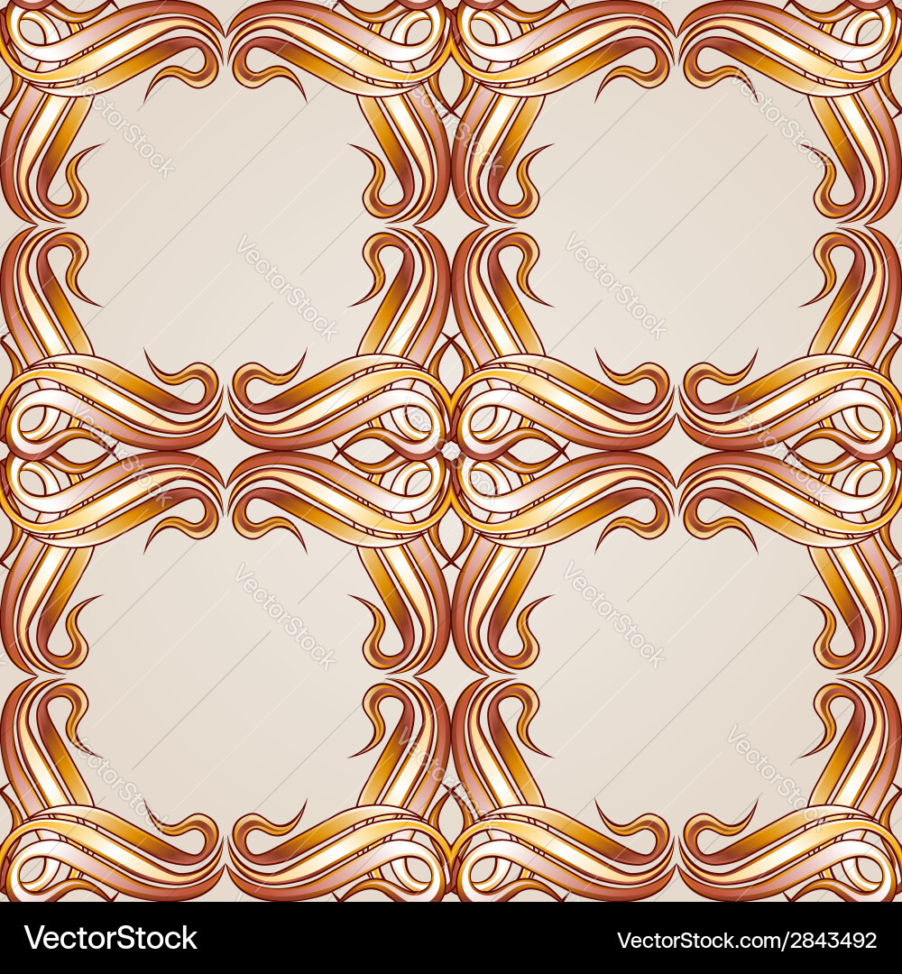 Seamless abstract floral pattern in form framework Vector Image