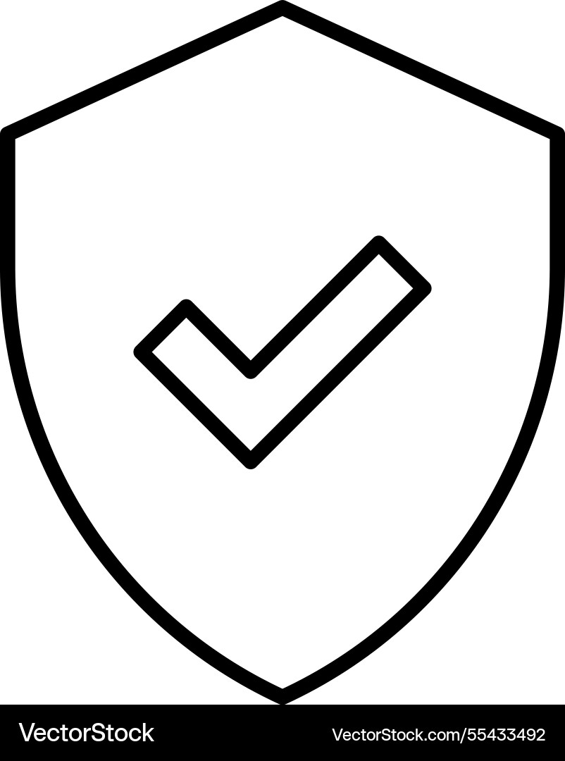 Shield with checkmark tick Vector Image