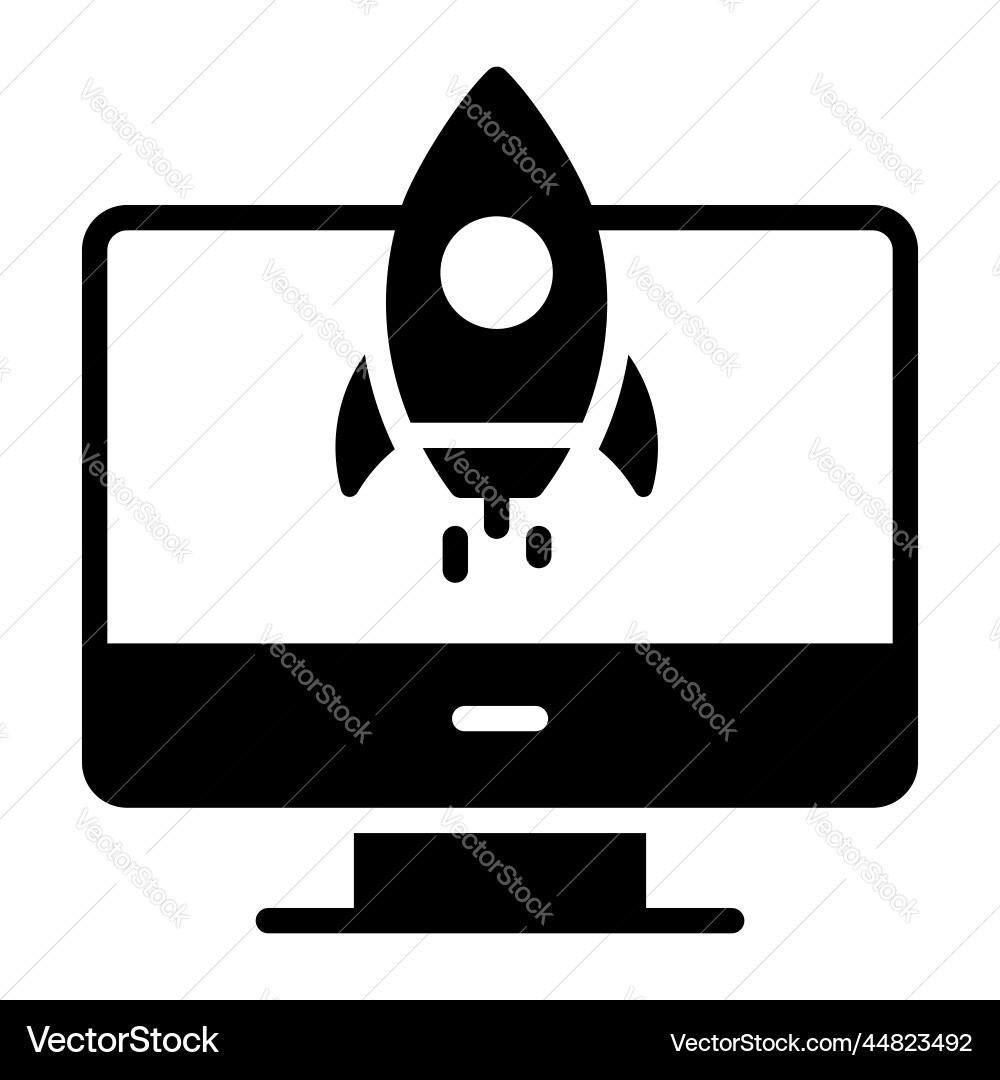 Startup icon user interface as a simple sign vector image