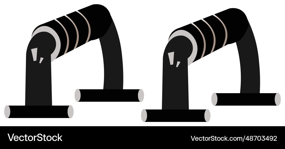 Stock image of push up bars vector image
