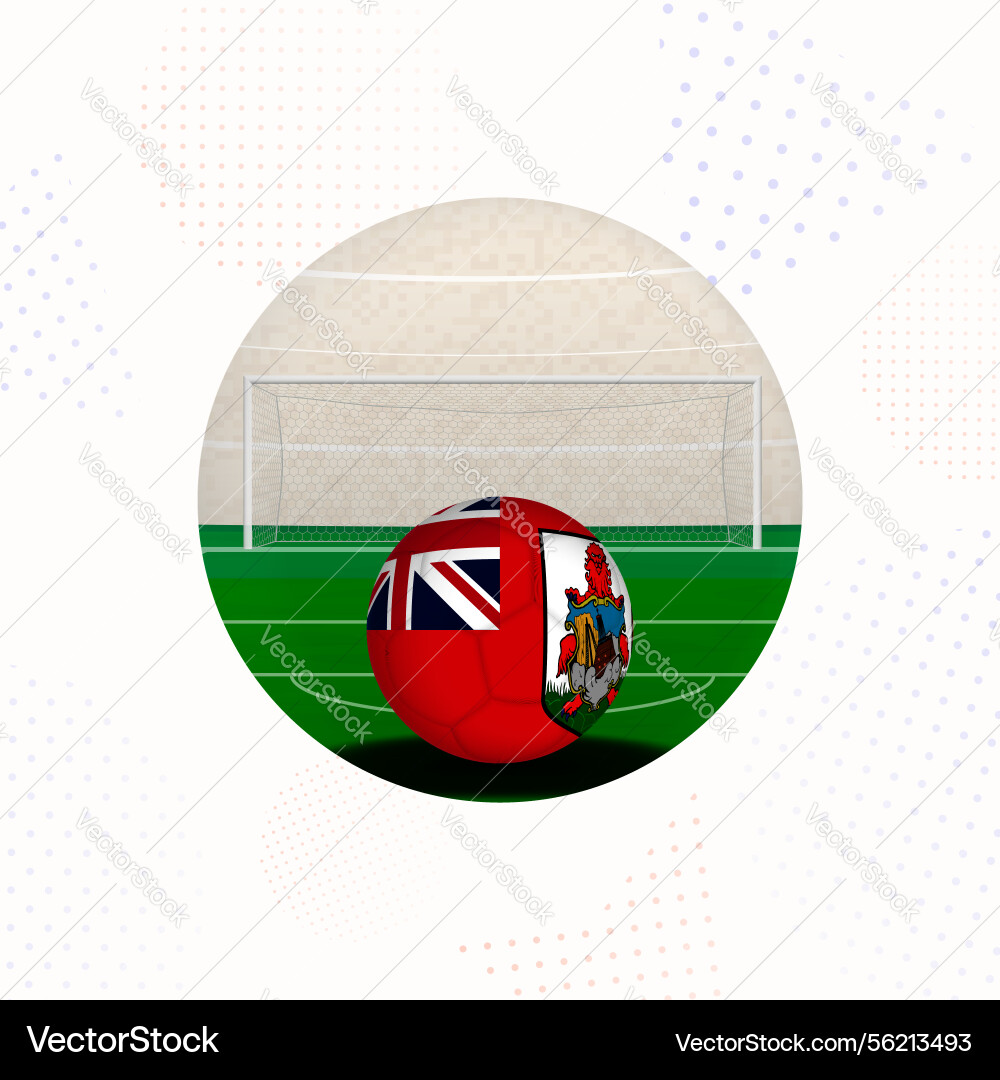 Bermuda flag football image for sports promotions Bermuda flag football image for sports promotions vector image