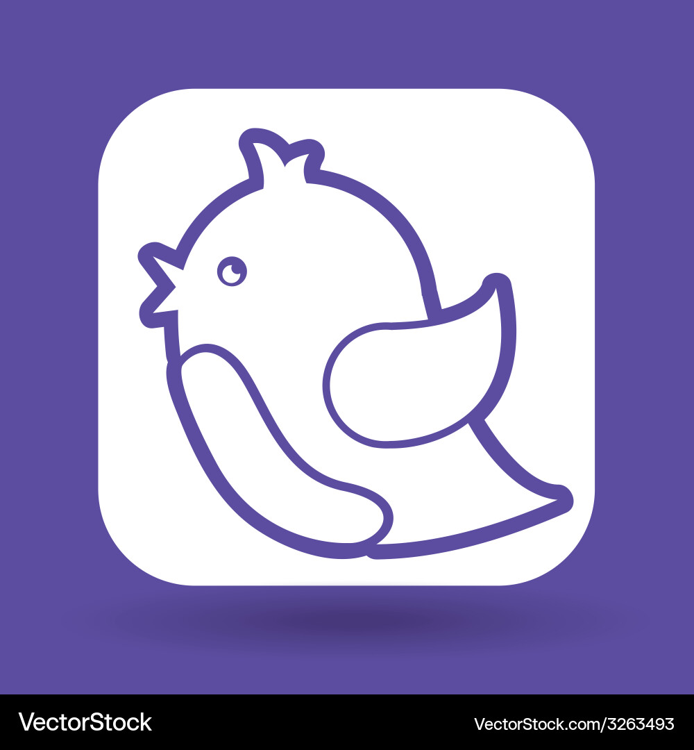 Bird button graphic design Vector Image