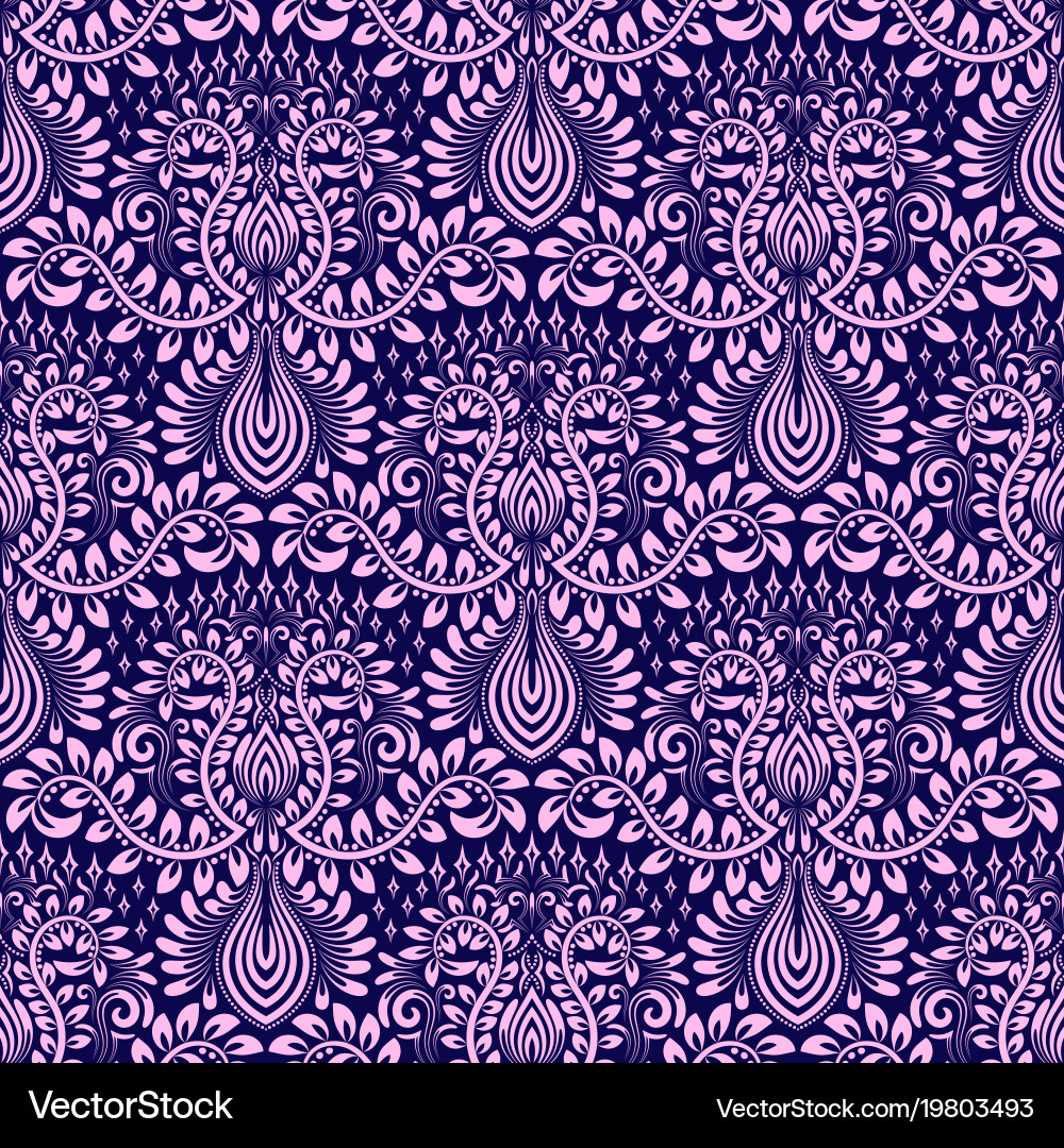 Damask Floral Pattern vector image