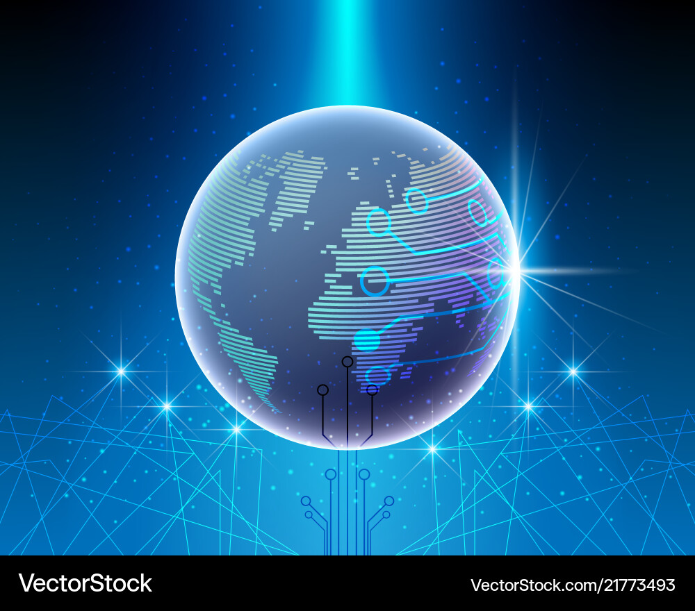 Globale Weltkarte Cyber-Line Bigdata System Globale Weltkarte Cyber-Line Bigdata System vektorbild