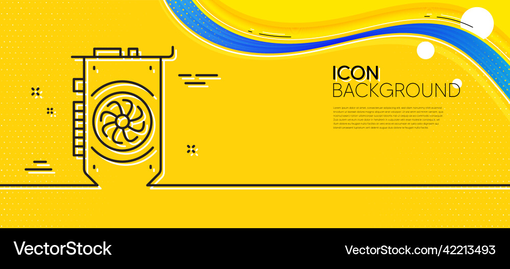 Gpu graphic card line icon computer component Vector Image
