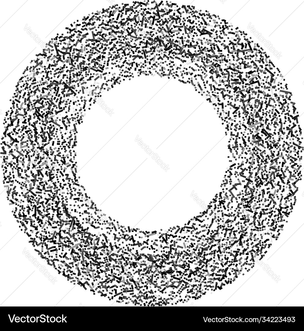 Grayscale random squares in circle formation Grayscale random squares in circle formation vector image