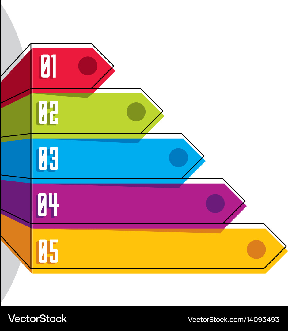 Infographics element layout of different color vector image
