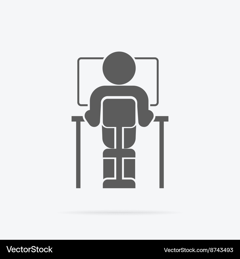 Man Working on Computer vector image