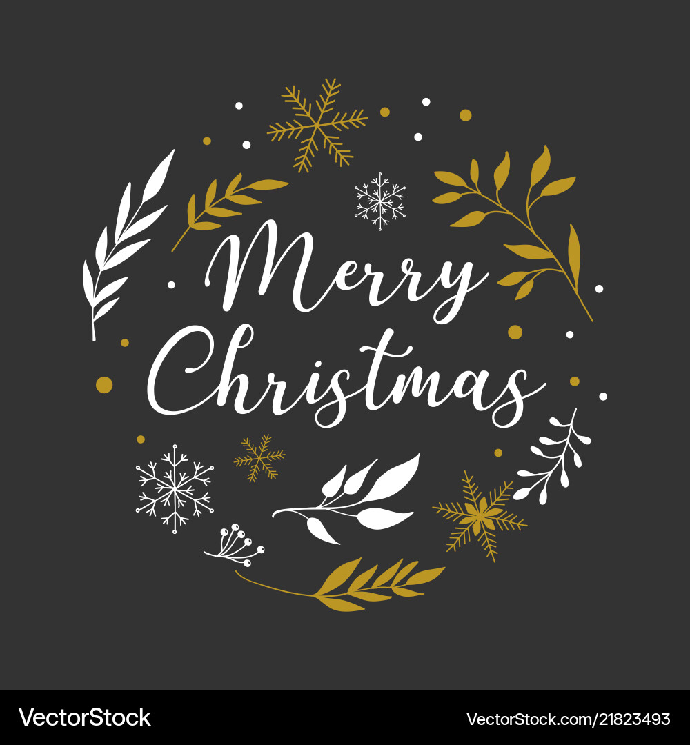 Merry christmas background with typography Merry christmas background with typography vector image