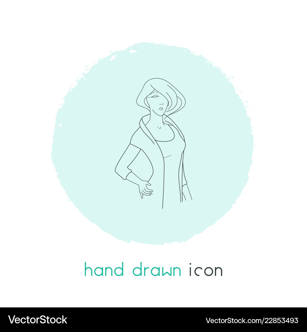 Model icon line element Vector Image