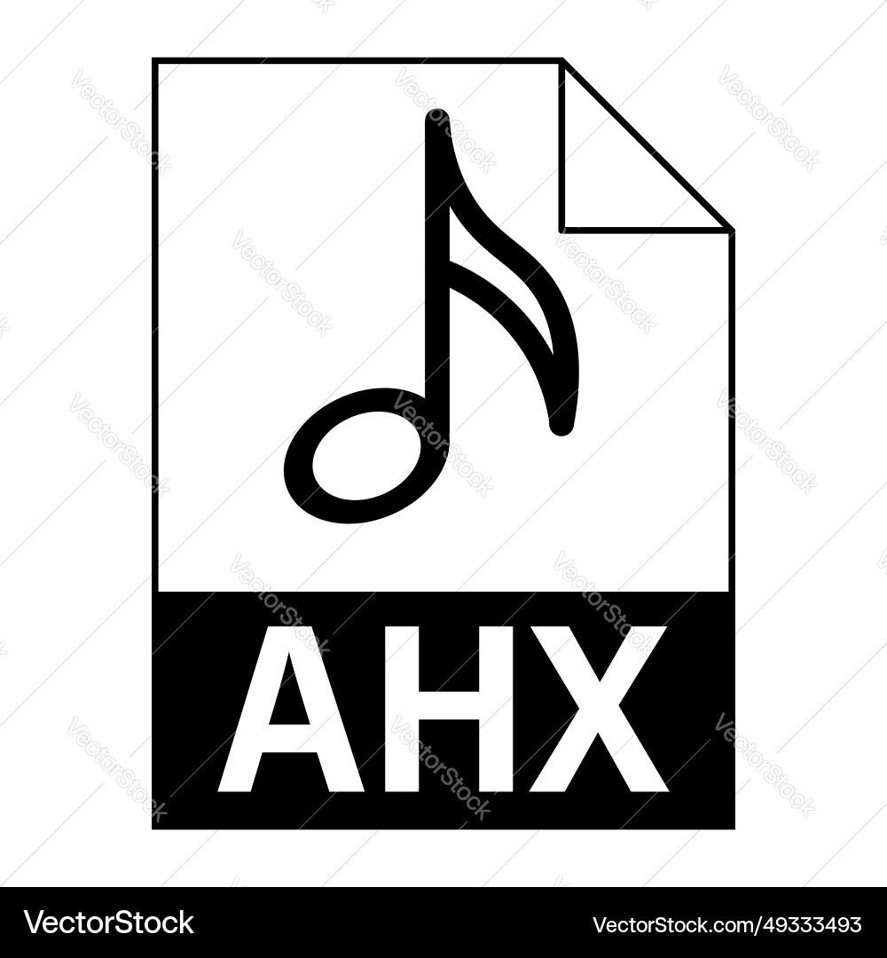 Modern flat design of ahx file icon for web Modern flat design of ahx file icon for web vector image