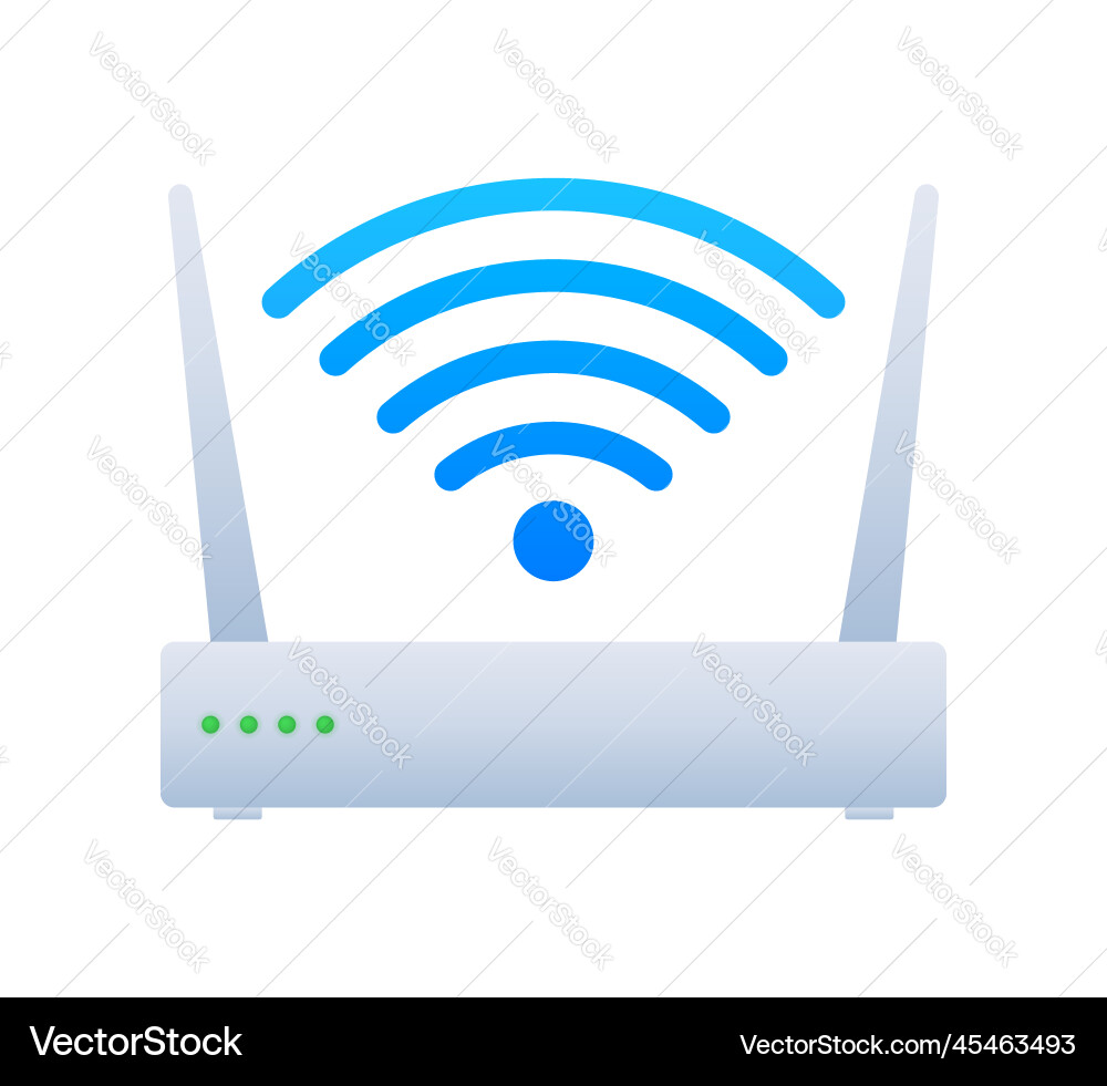 Network router 3d wifi internet service Network router 3d wifi internet service vector image