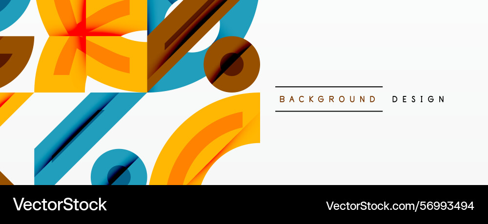 Abstract geometric shapes overlap creating Vector Image