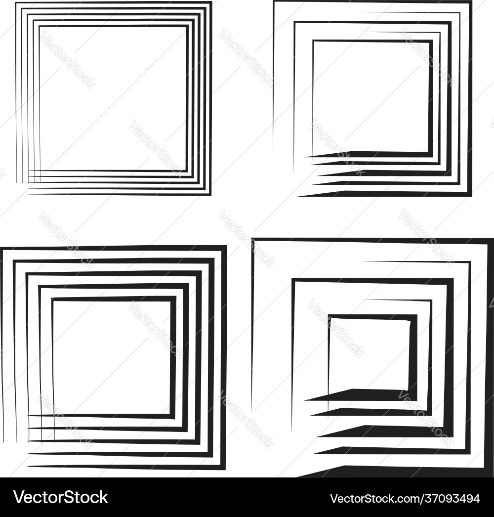 Abstract squares graphics element set Abstract squares graphics element set vector image