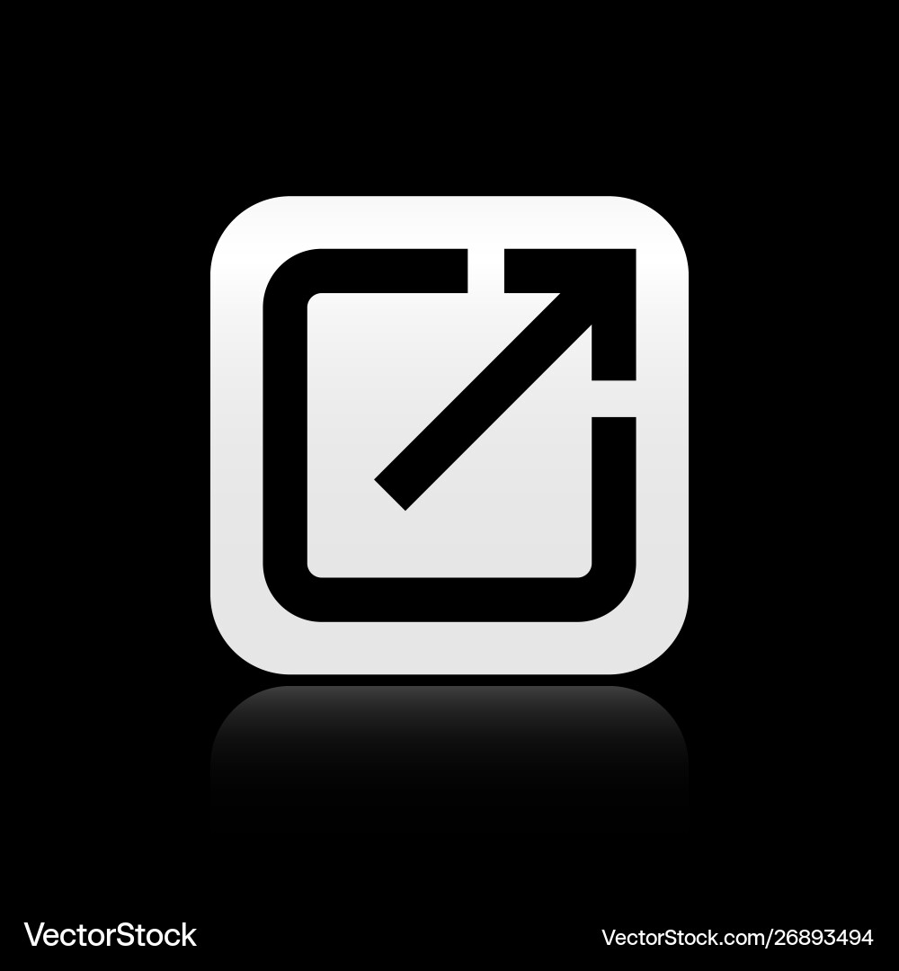 Black open in new window icon isolated on Vector Image