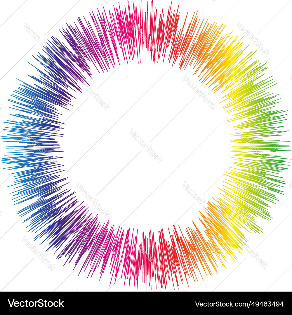 Design elements wave of many zigzag lines circle Vector Image