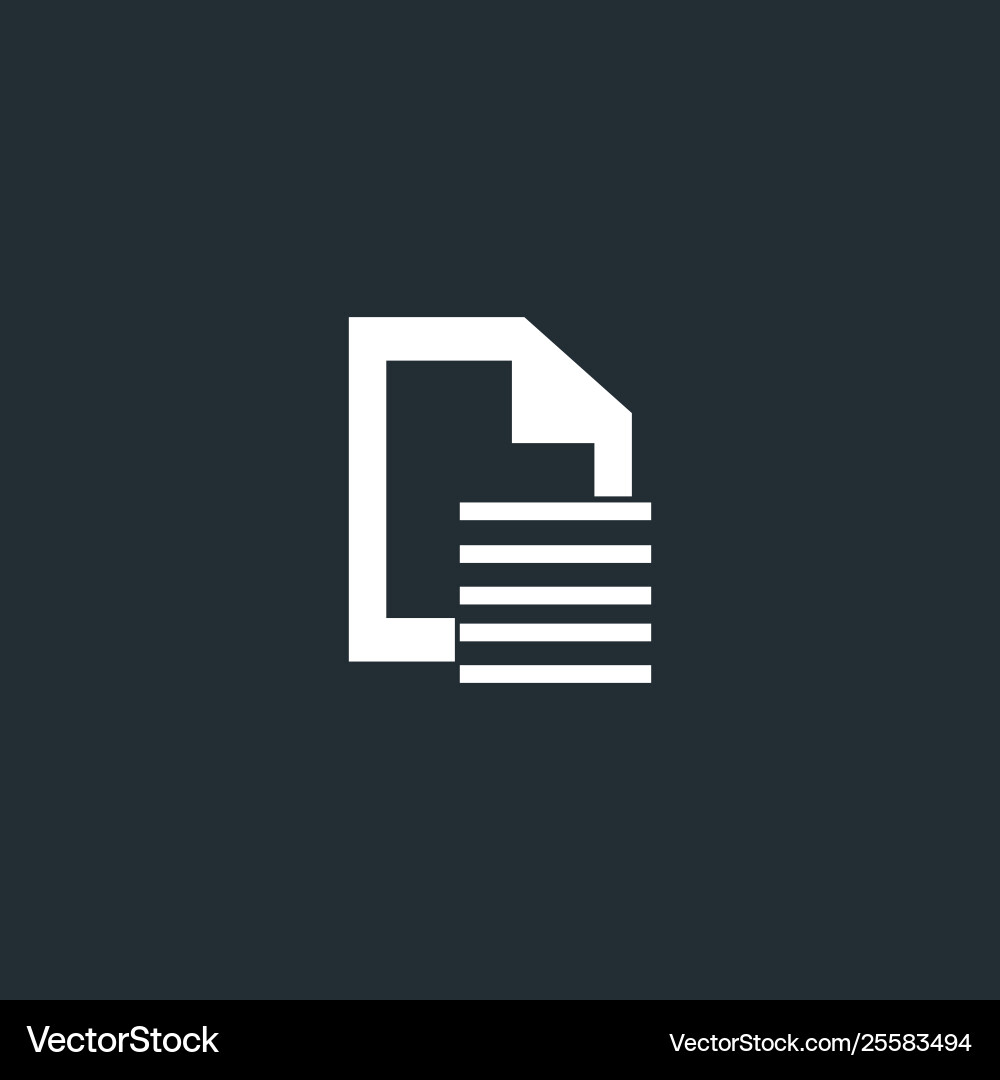 Document line text without indentation icon vector image